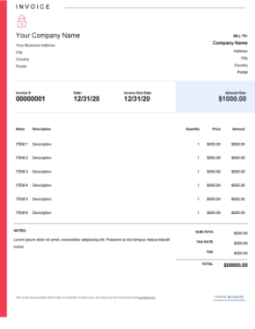 Download private agency invoice template