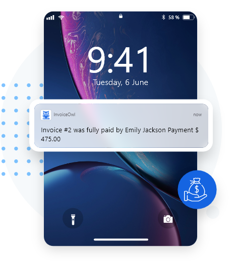 Get notified when you're paid