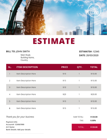 Estimate with InvoiceOwl