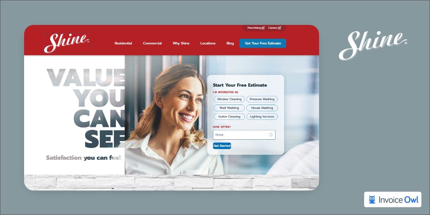 Shine Window Cleaning website