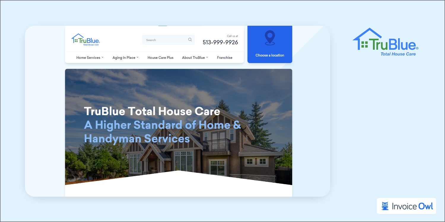 TruBlue Total House Care website