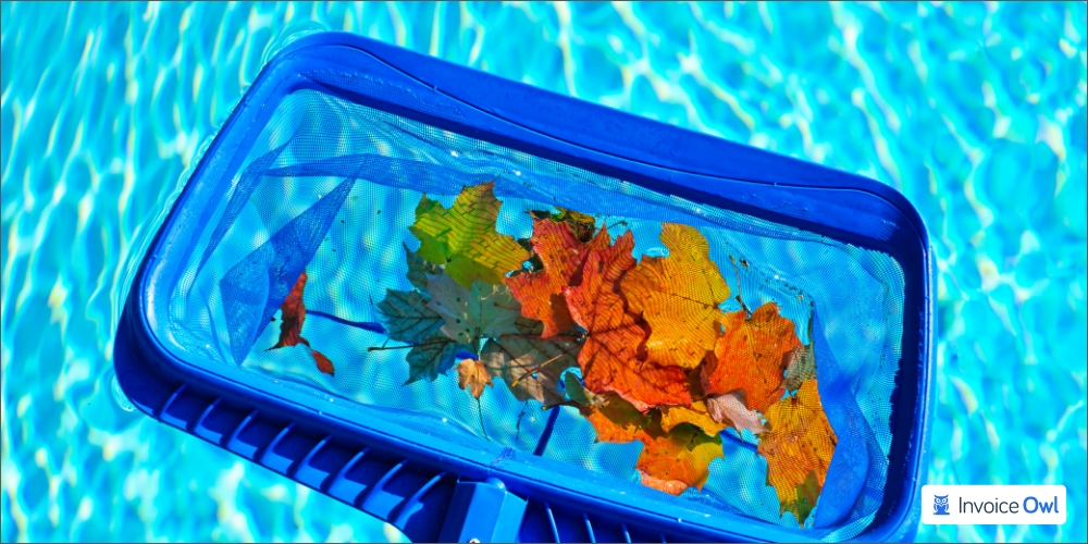 Pool skimming to remove surface debris