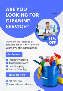 Complete cleaning services flyer template example