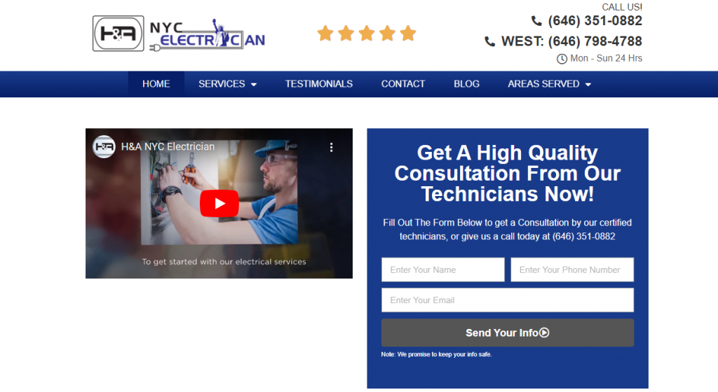 Email marketing on website