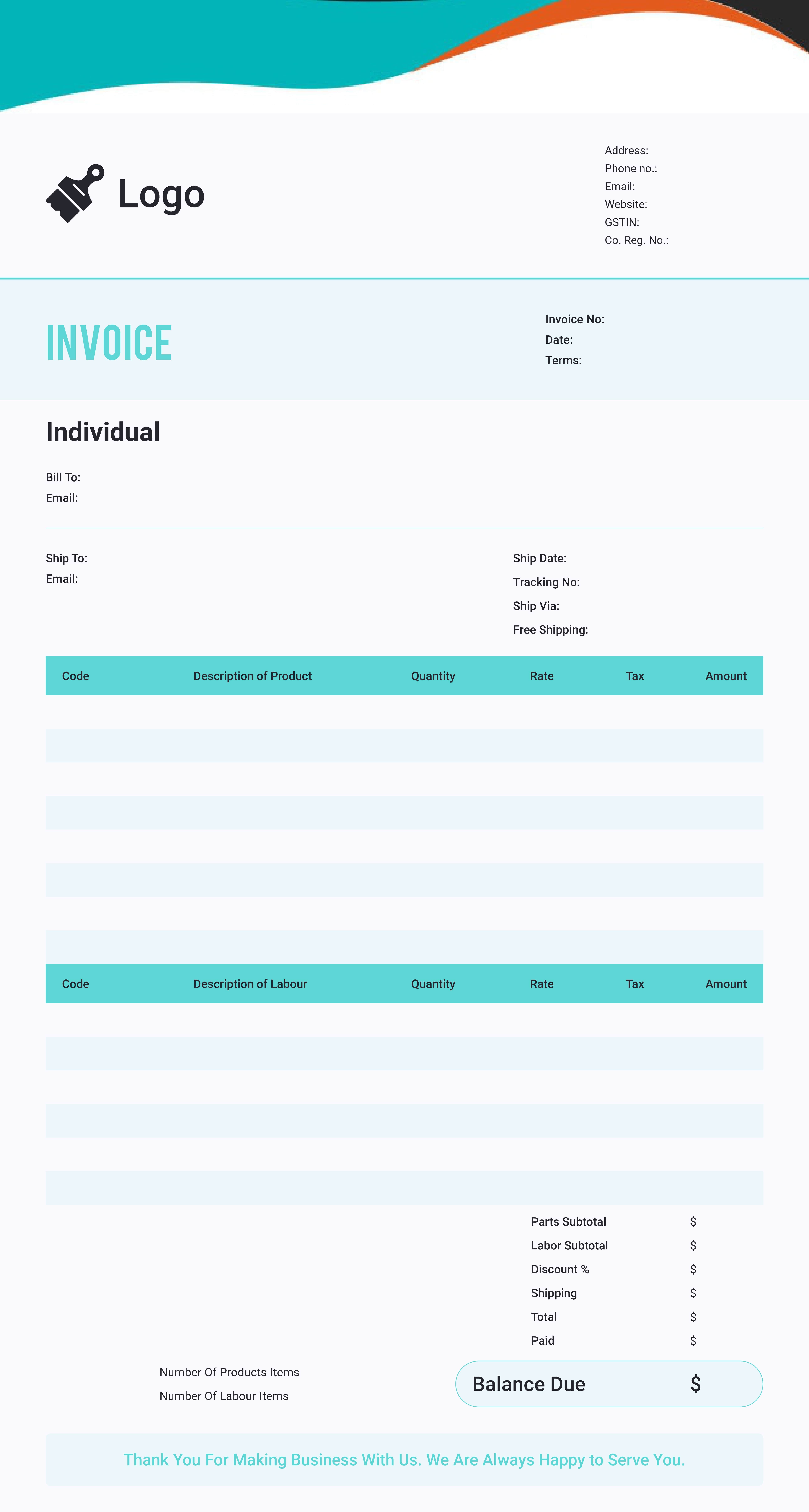 Download Ms Excel Invoice Template Invoiceowl
