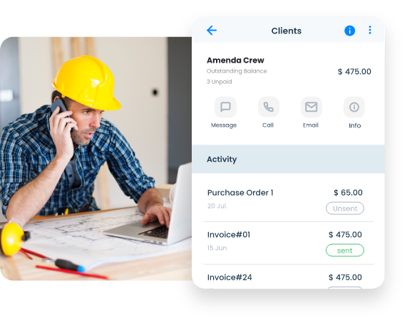 Invoicing app for contract workers