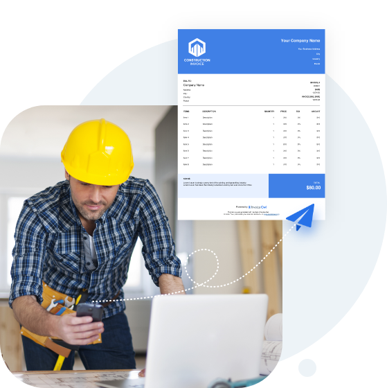 Send construction invoice template