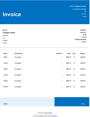 Download design and staging painting invoice template