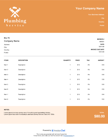 Download corporate service invoice template