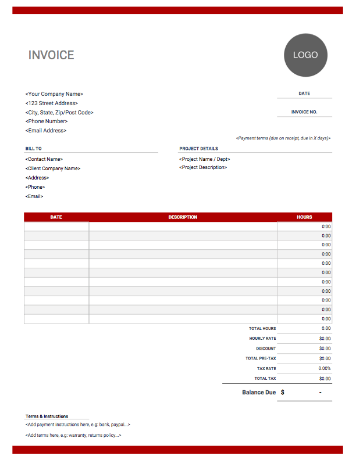 Download event photography invoice template