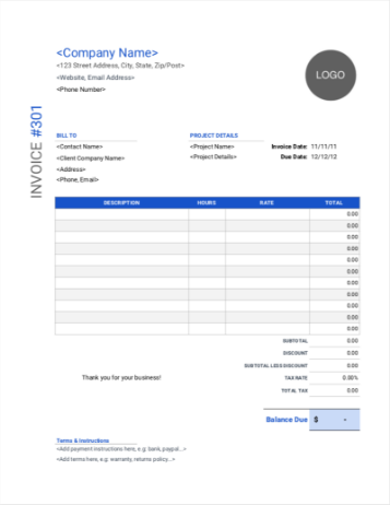Download wedding photography invoice template