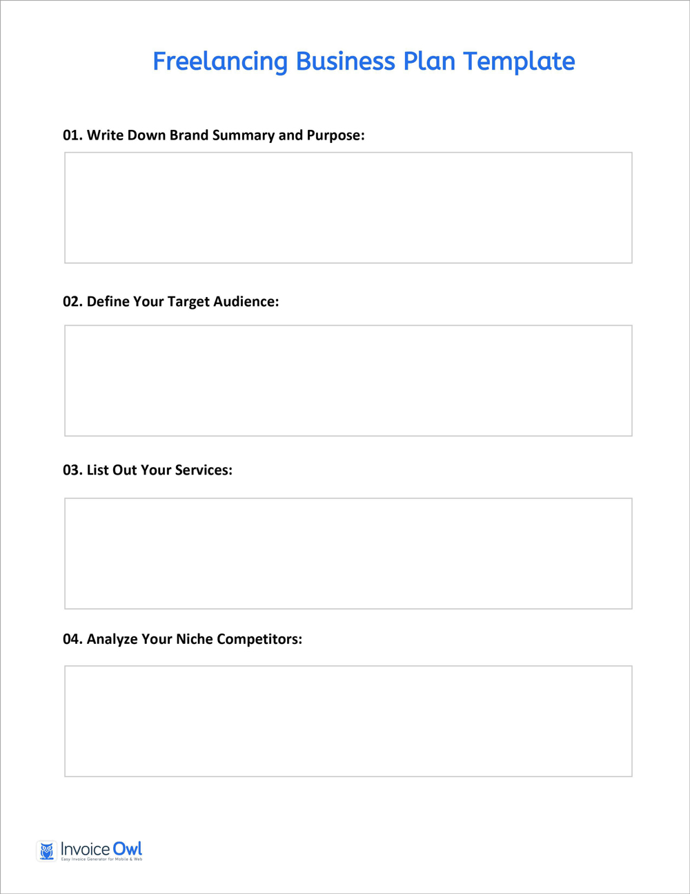 freelance business plan template