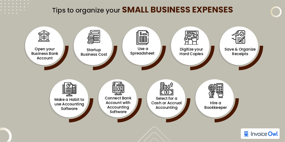 tips on how to organize expenses for a small business