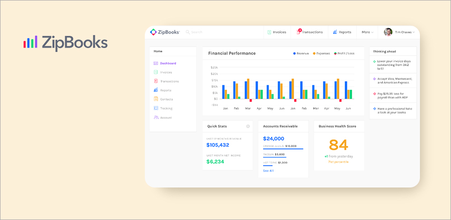 Zipbooks app review for small businesses