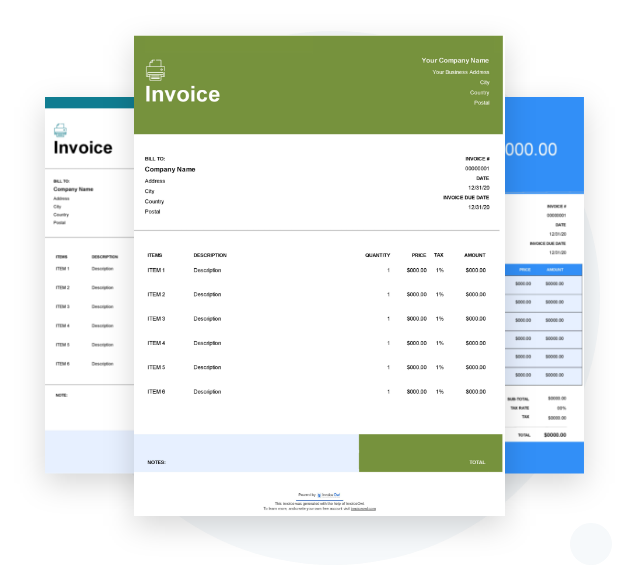How to create a printable invoice template?