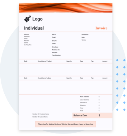 Create and send invoice templates to clients