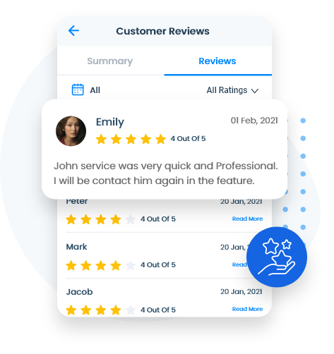 Let your clients rate and review your services
