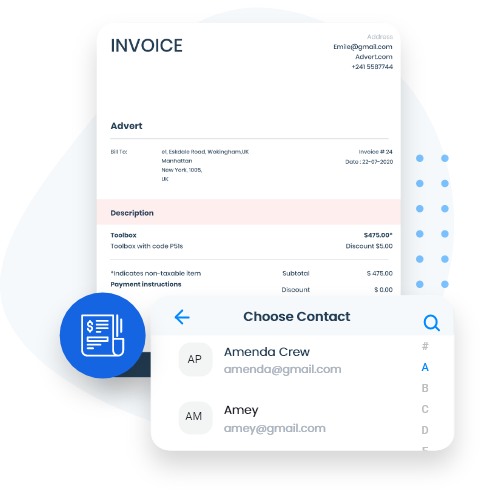 Create and send invoice instant