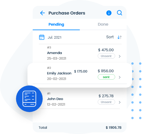 Creating and sending purchase orders