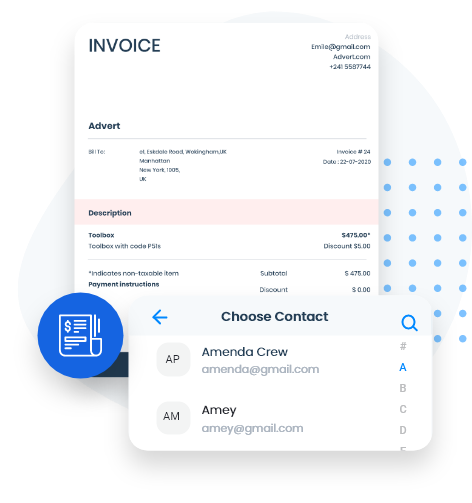 Send instant invoices