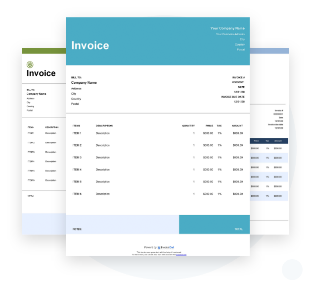 Steps to create HVAC invoice template