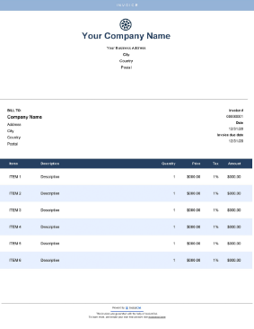 Download emergency HVAC invoice template