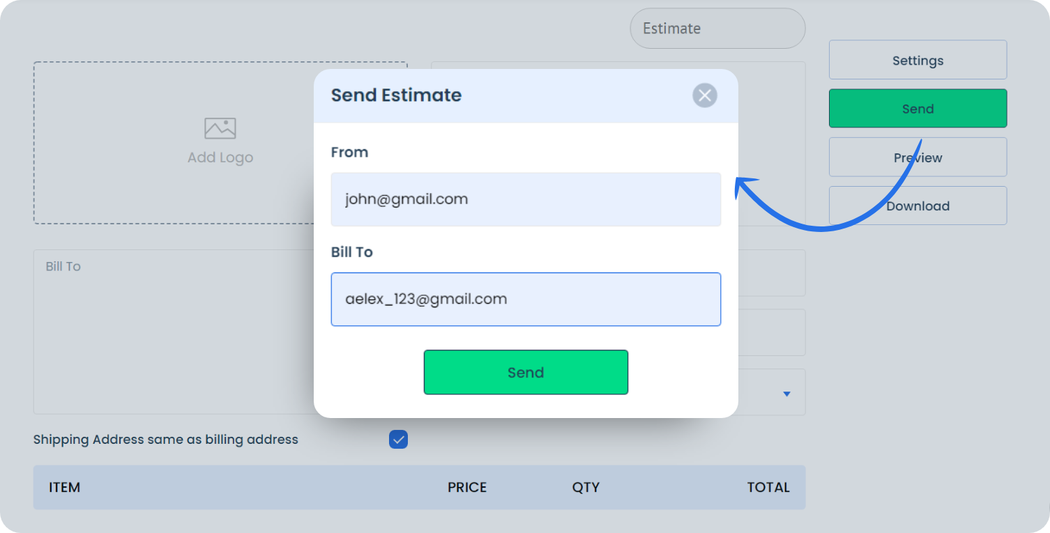 Save the invoice to send it later offline