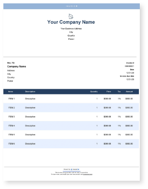 Download retainer customers invoice template