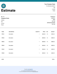 Download house carpet cleaning estimate template