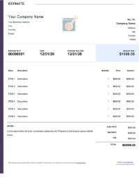 Download air conditioner repair estimate template