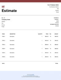  Download general contractor estimate template