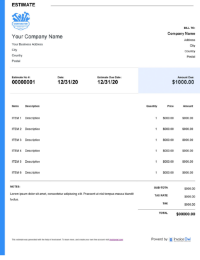  Download plastering contractor estimate template