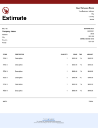 Corporate Clients Estimate Template