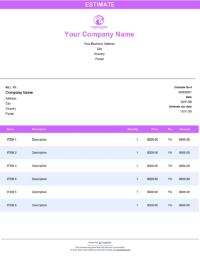 Download corporate estimate template