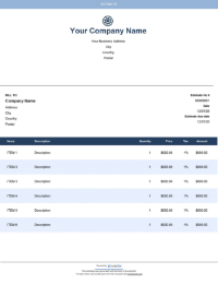 Download emergency HVAC service estimate template