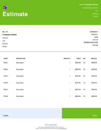 Download high rise construction estimate template