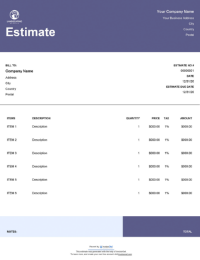 Download lawncare estimate template