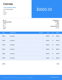 Download office carpet cleaning estimate template