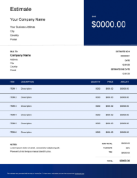 Residential Clients Estimate Template