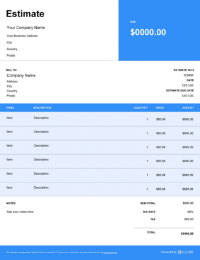 Download appliance removal estimate template