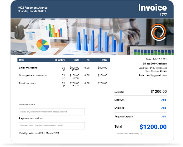 Create a free commercial invoice template