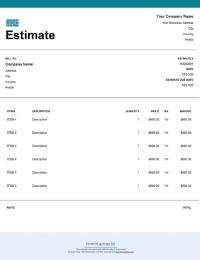 Download concrete flooring estimate template