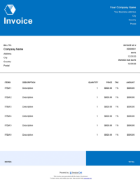 Download credit modern invoice template