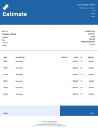 Download crown molding installation estimate template