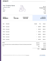 Download deck wash estimate template