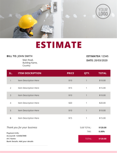  Create free drywall estimate with InvoiceOwl