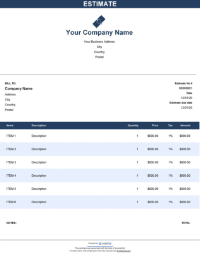 Download drywall finishing estimate template