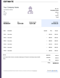 Download electrical installation estimate template