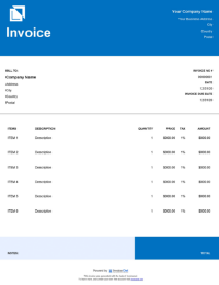 financial agency business invoice template