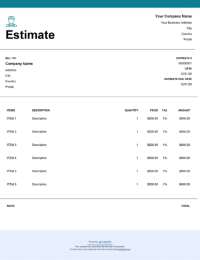  Download fixture replacement estimate template